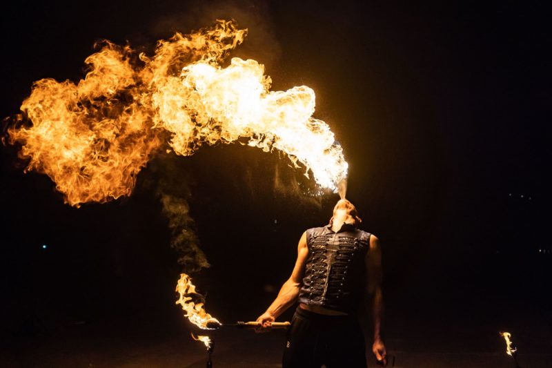 Fire breather at Magazine London