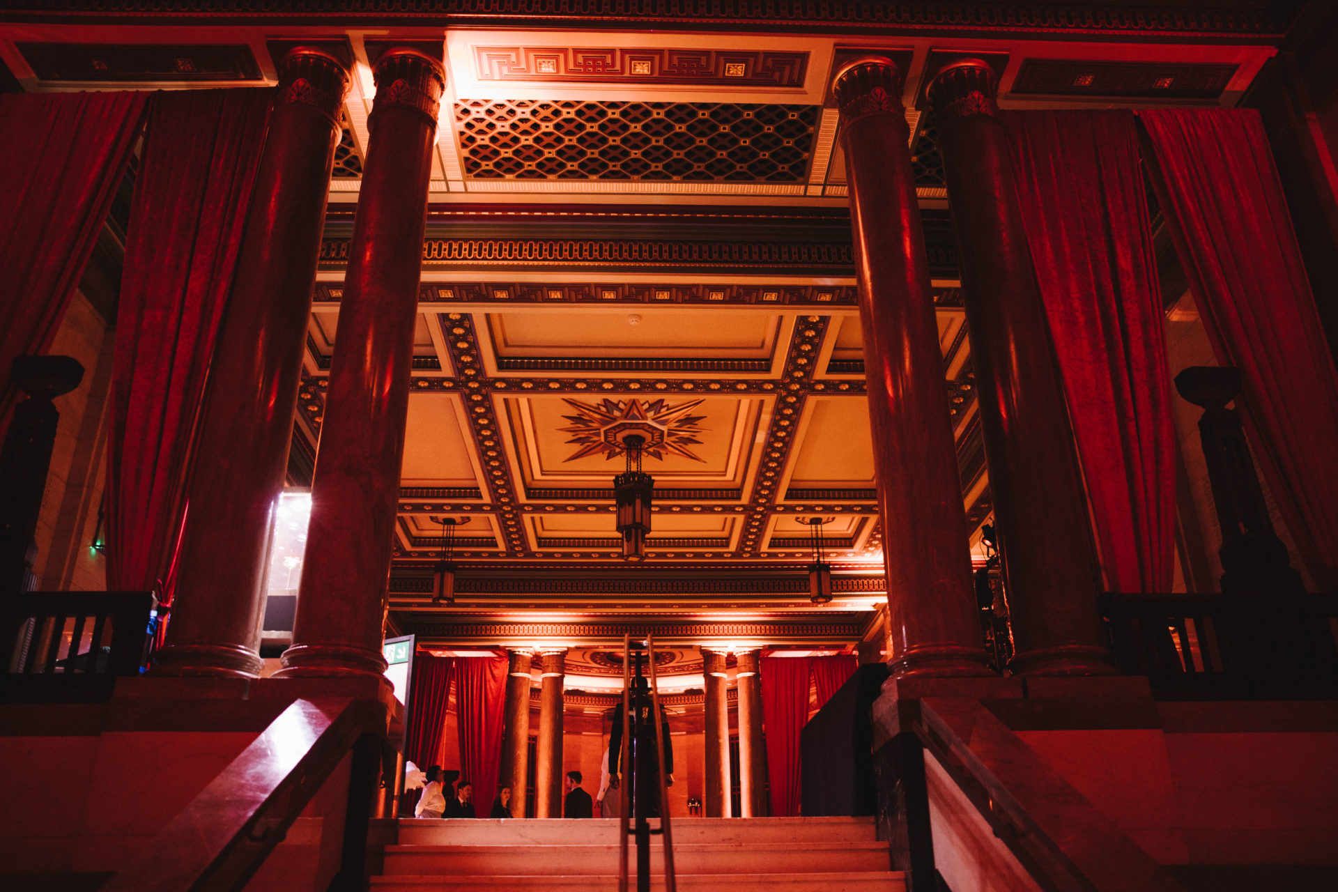 Grand entrance to reception at The Grand Temple