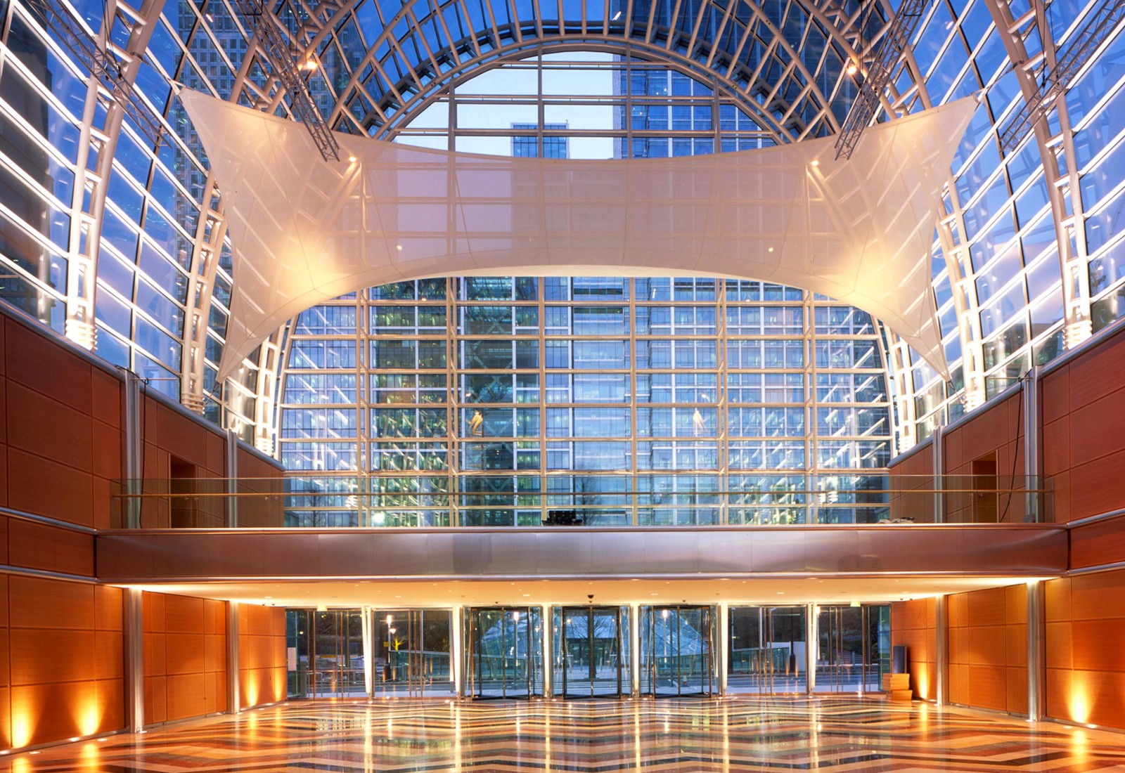 East Wintergarden Interior at Dusk
