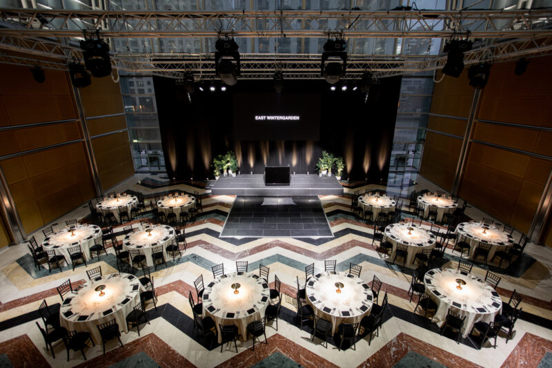 east wintergarden main hall in the evening
